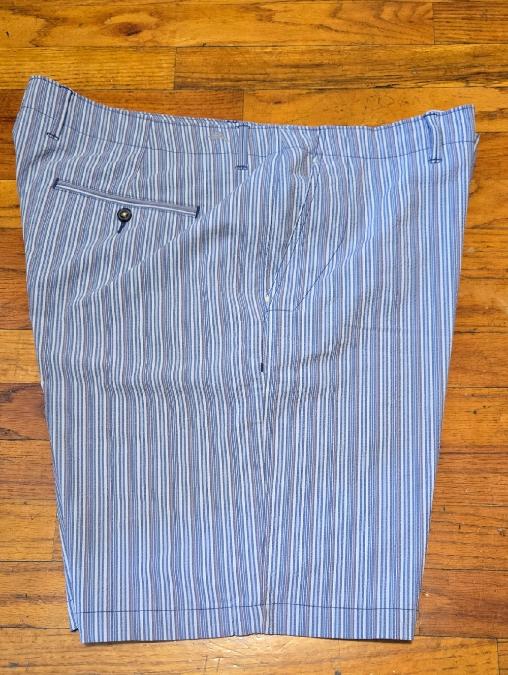 Tommy Bahama Shorts Men's 40 Par 4 Seersucker Striped Casual Golf Performance